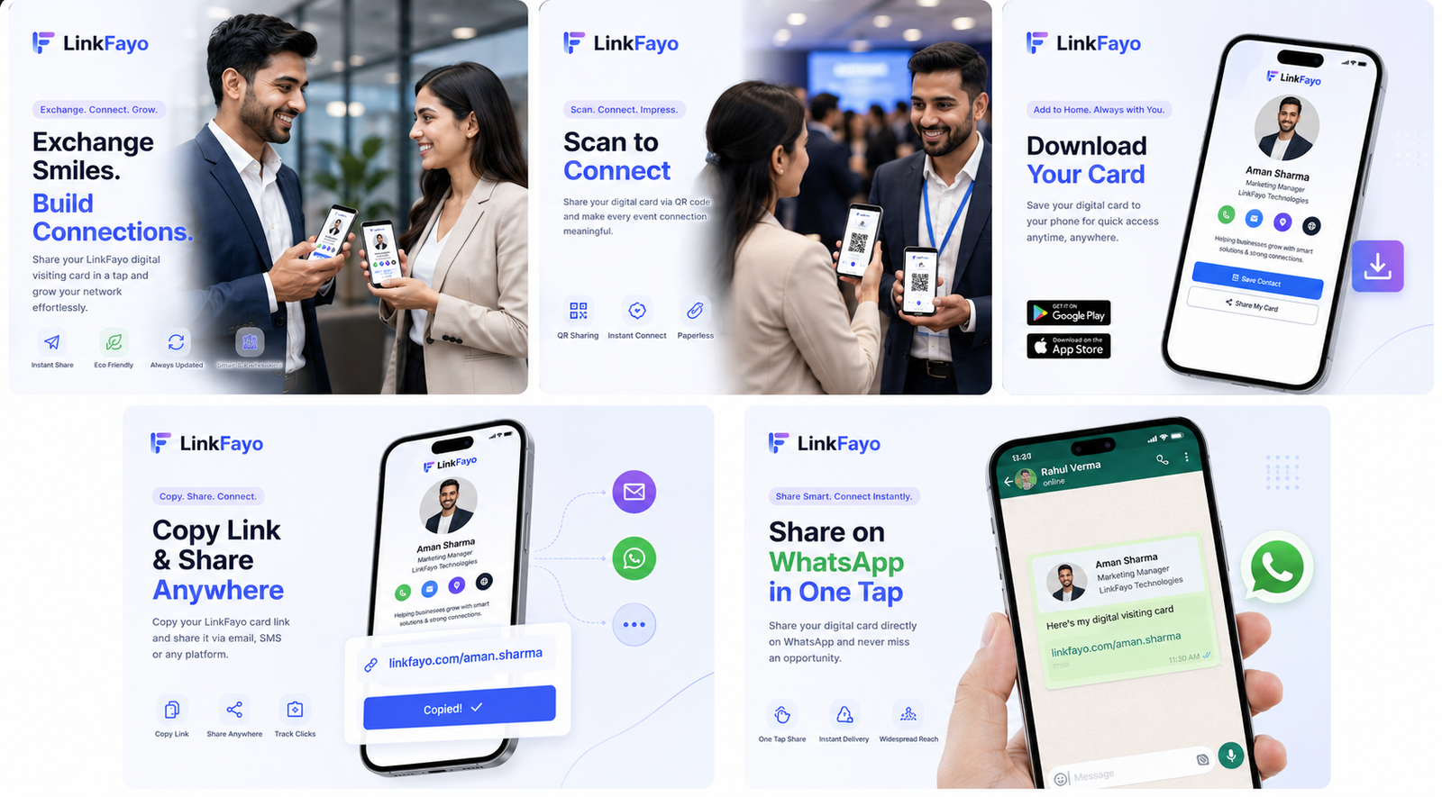 Scan to Connect — Share your Digital Card via QR code and create meaningful connections at every event.